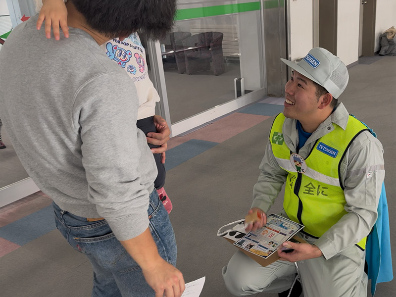 当社事業紹介ブースと連動したスタンプラリー風景