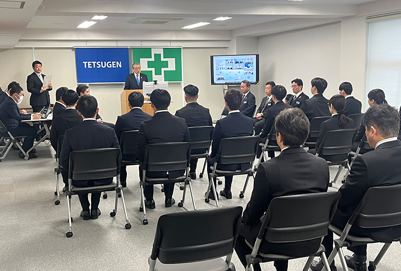 入社式の様子(本社会場)