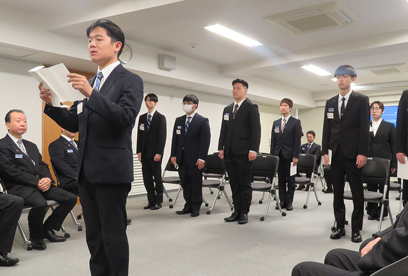 新入社員代表 誓いの言葉